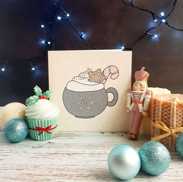 voščilnica vroča čokolada