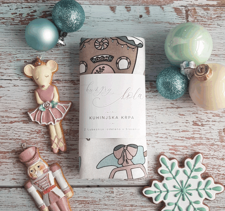 kuhinjska krpa božična pravljica